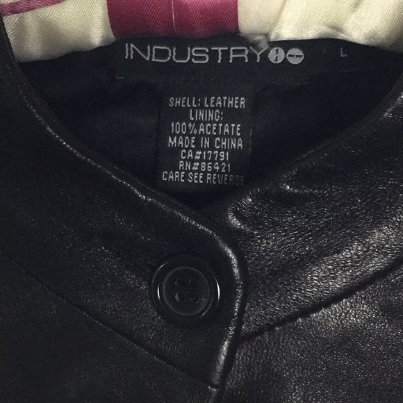 INDUSTRY Leather Jacket, SIZE L, NWOT - Picture 3 of 6